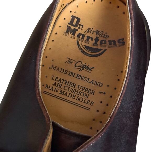 Dr Martens Y2K Leather Oxford Shoes Mens Sz 7 UK Made in‎ England Vtg 1561 Brown